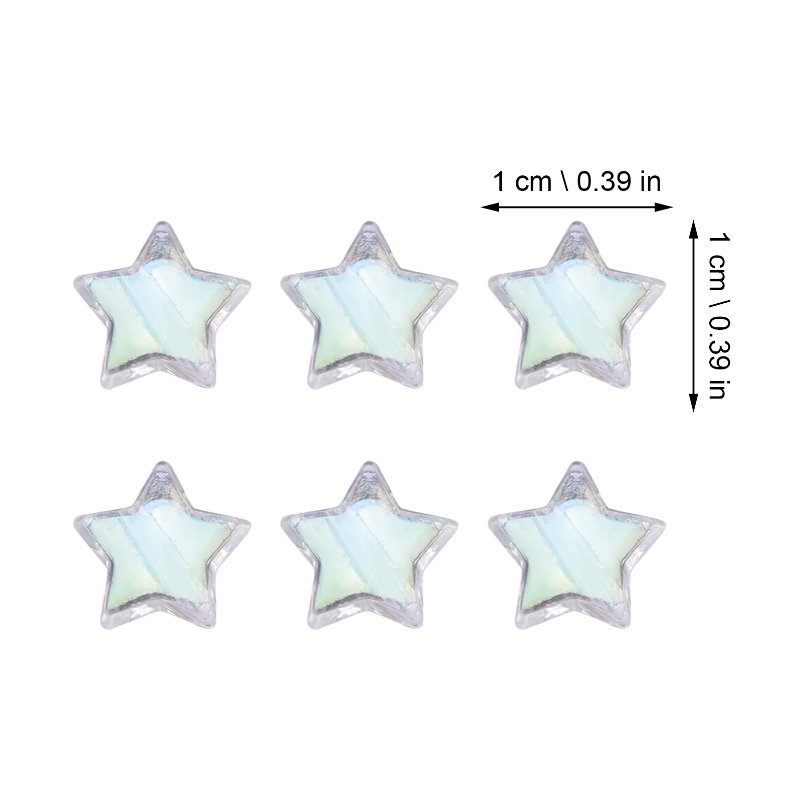 1Set Acryl Stervorm Kralen Charmant Ab Coating Losse Kralen DIY Sieraden Maken Accessoires Ketting Oorbellen Armbanden