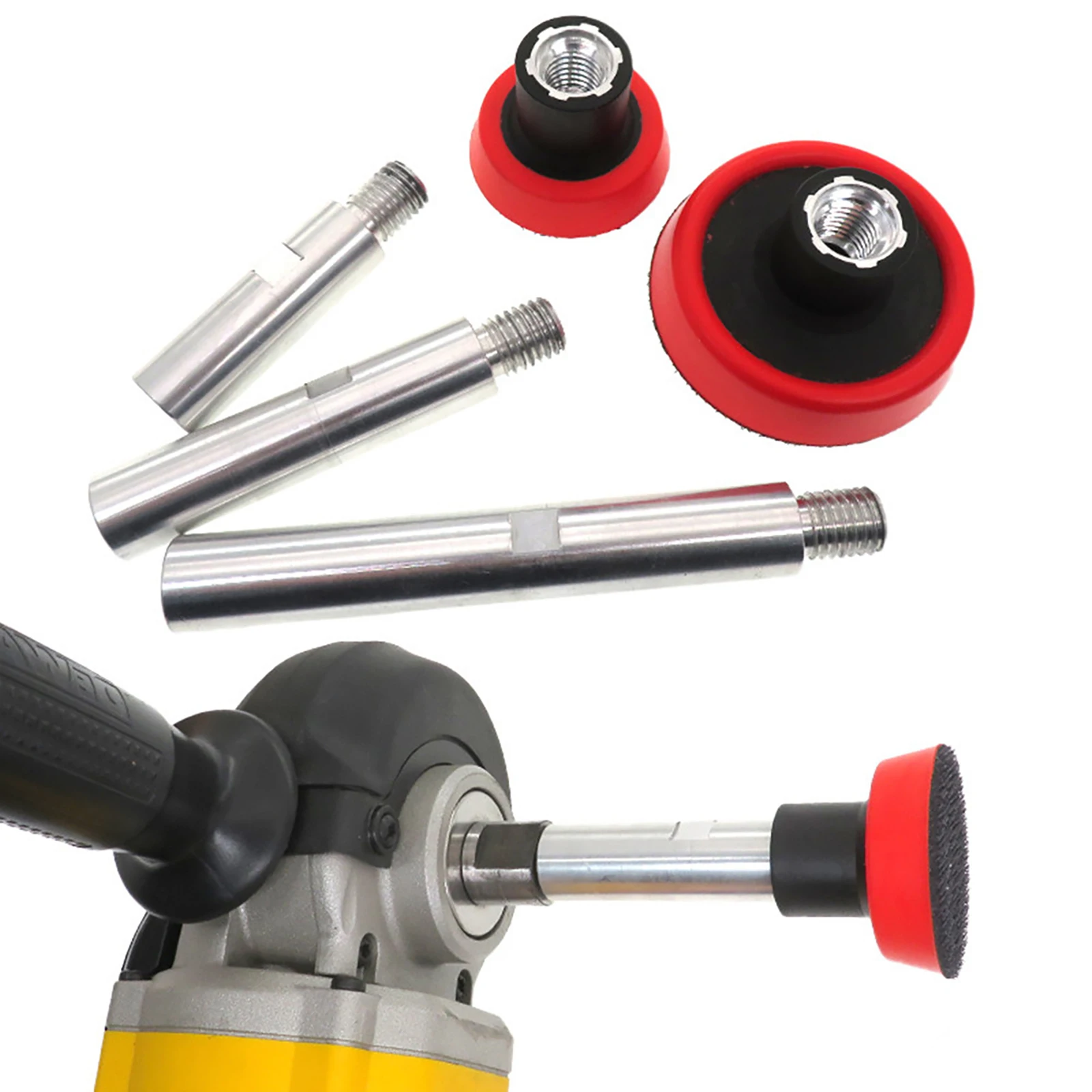 3Pcs Angle Grinder Extension Connecting Rod 75/100/140mm Thread Adapter Extension Shaft M14 Thread Adapter Rod Polishing Pad