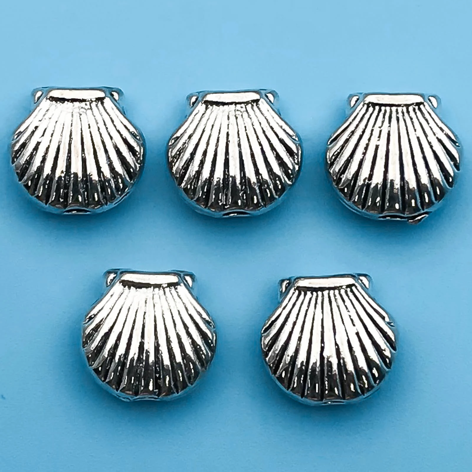 10/20/30Pcs Antique Silvery Marine Charms Shell Shaped Loose Spacing Beads For Jewelry Making Necklaces Bracelets Accessories