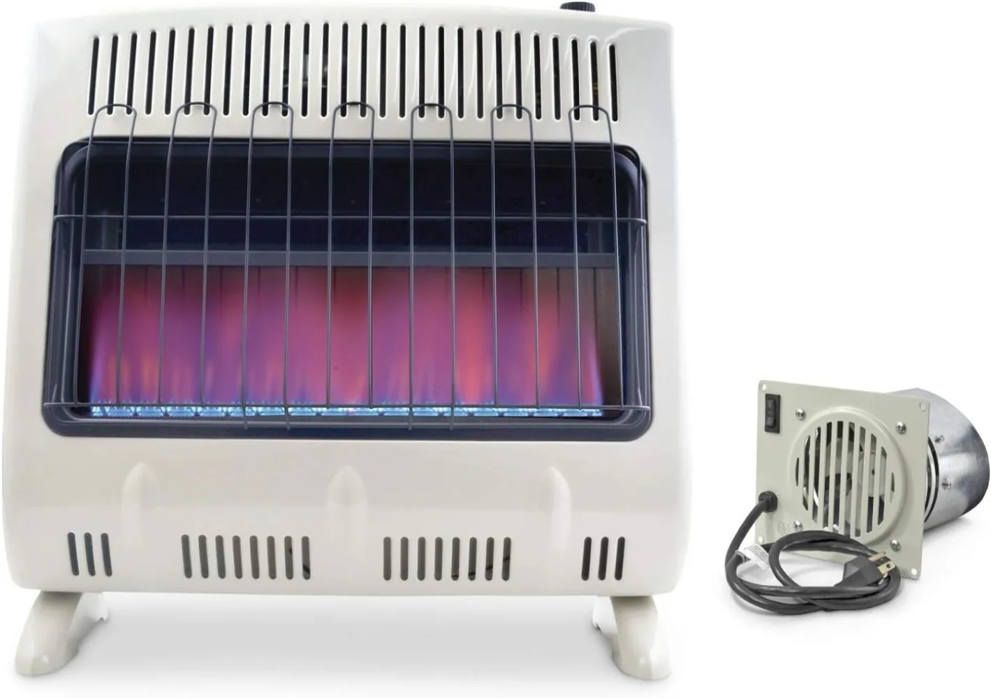 30,000 BTU Vent Free Blue Flame Propane Heater Temperature Control (not on 10,000 BTU Unit) Wall Mounting Hardware Included