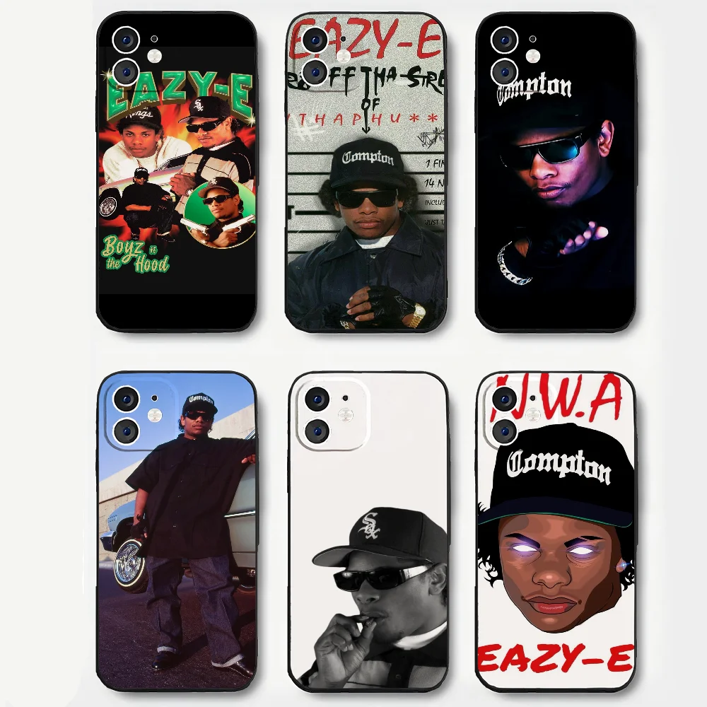 E-eazy E Rapper Phone Case For IPhone 16 15 14 13 Pro Max 11 12 Mini 2022 Black Silicone Cover