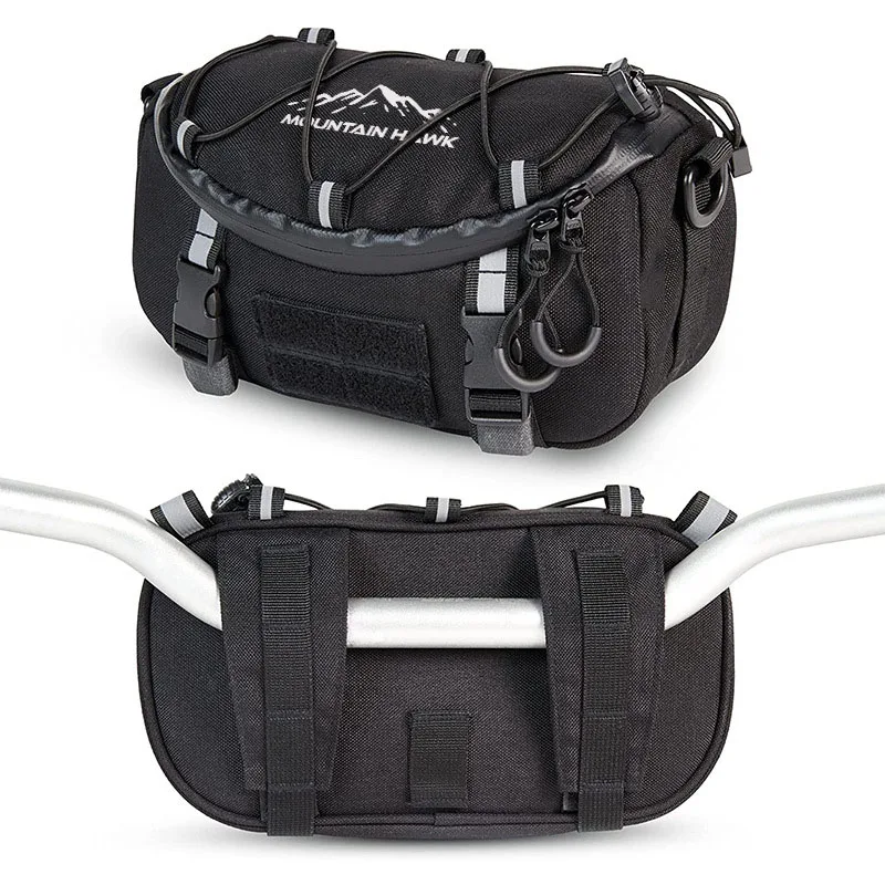 

MOUNTAIN HAWK Multifunctional Motorcycle Handlebar Bag Tool Fork Front Tail Frame Side Small Storage Compartment Pouch