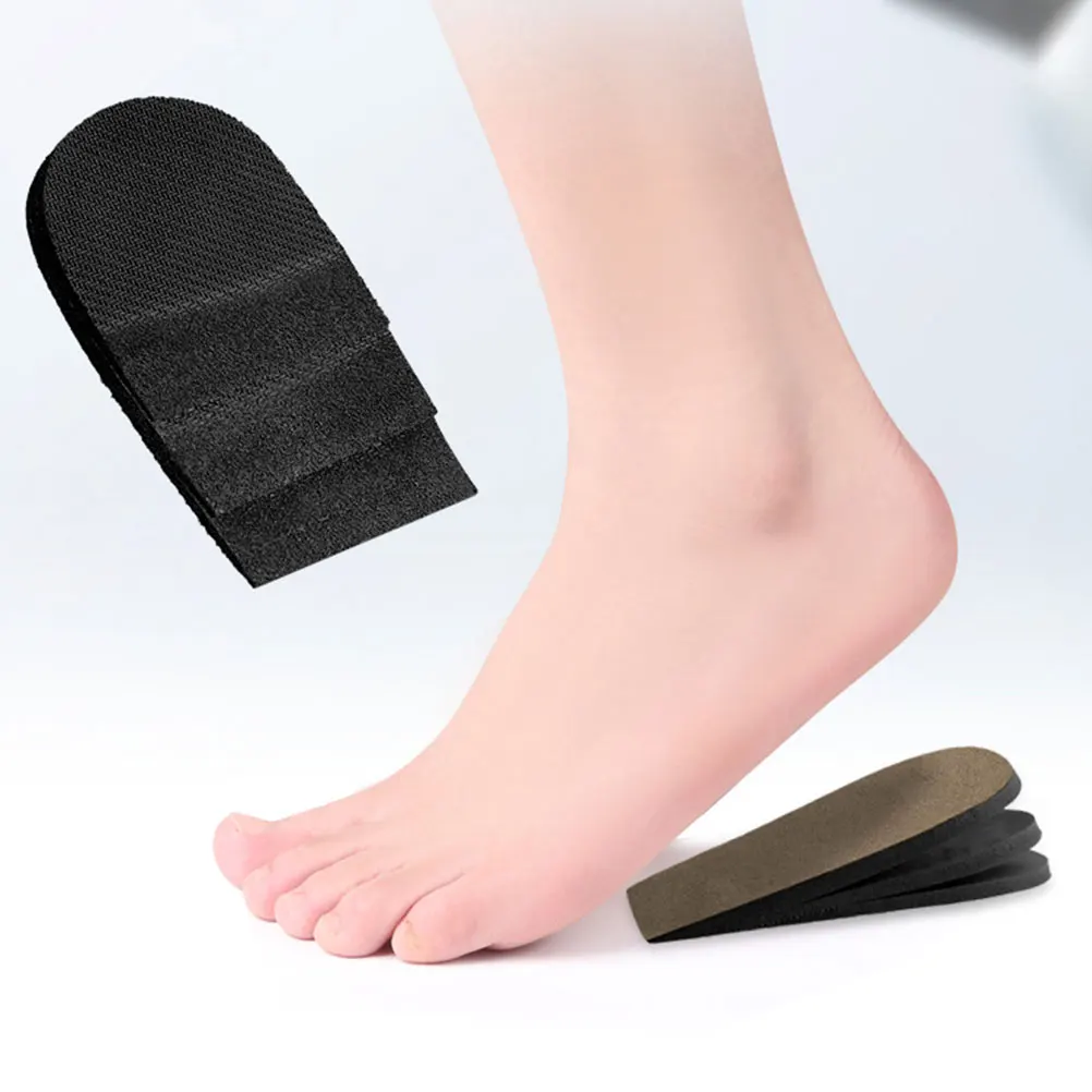 

2pcs 1 Pair Invisible Height Increase Insole Unisex Heel Cushion Non-Detachable Breathable Foot Pad Anti-Slip Half Shoe Lift For