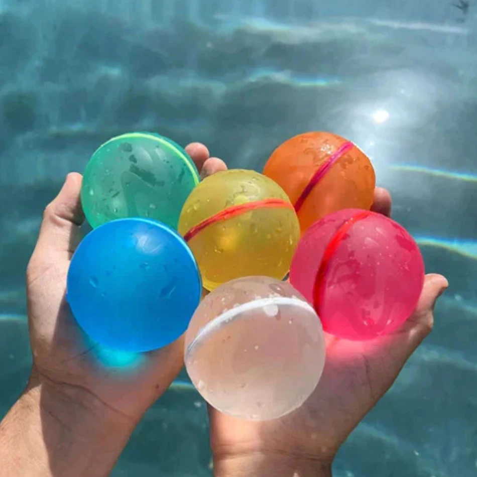 Magnetic Reusable Water Balloons Refillable Water Balloon Quick Fill Self Sealing Water Bomb Splash Balls for Kids Swimming Pool