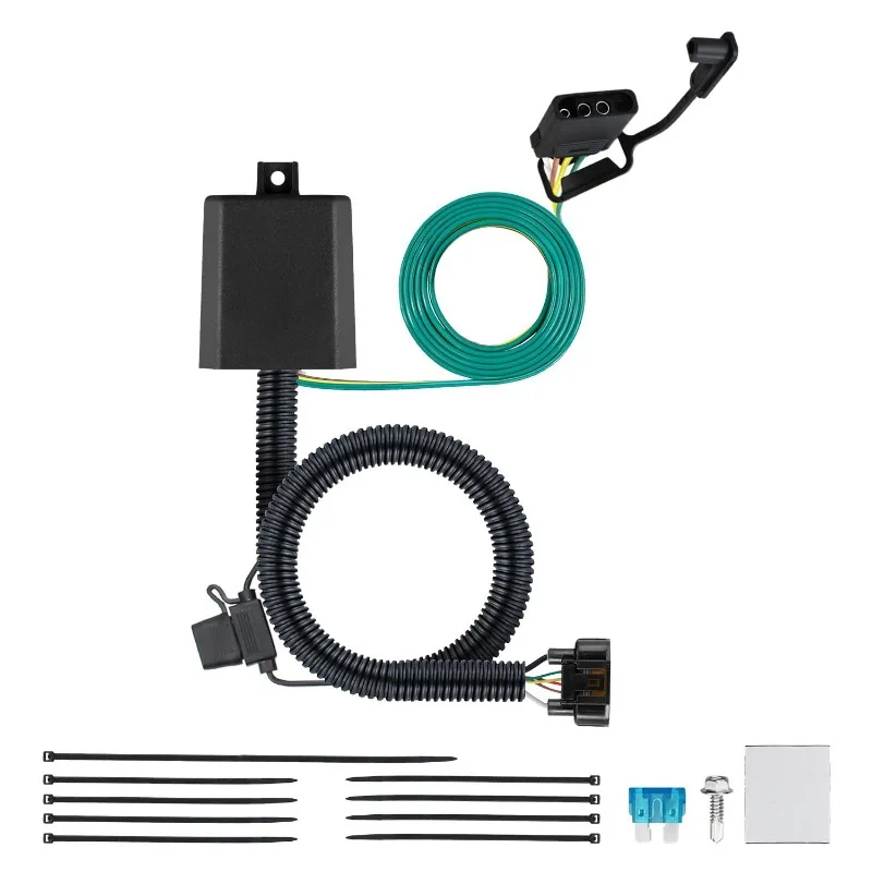 4 Pin Trailer Wiring Harness Tail Extension Plug Power Cable Compatible For Toyota Car Trailer Socket Accessory