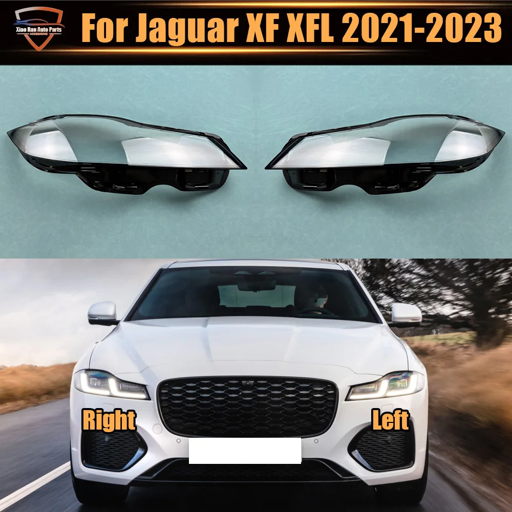 

For Jaguar XF XFL 2021 2022 2023 Headlight Cover Transparent Headlamp Lamp Shell Lens Replace Original Lampshade Plexiglass