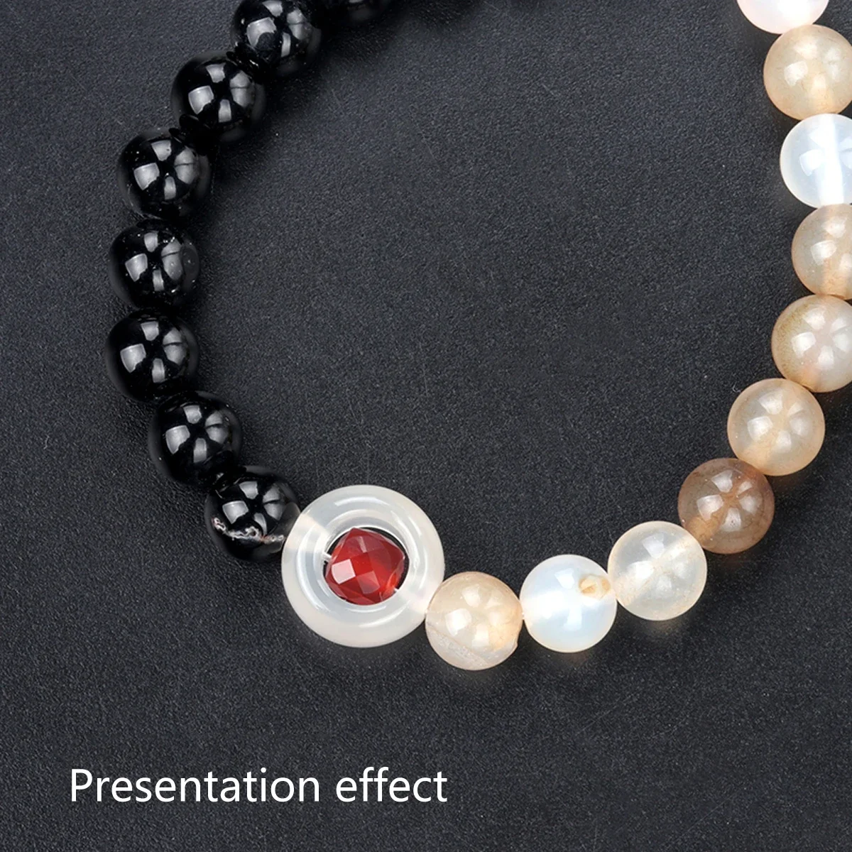 

10PCS Fashion Natural Semi Precious Stone White Agate Large Hole Beads for DIY Jewelry Making Necklace Bracelet Earrings Gift