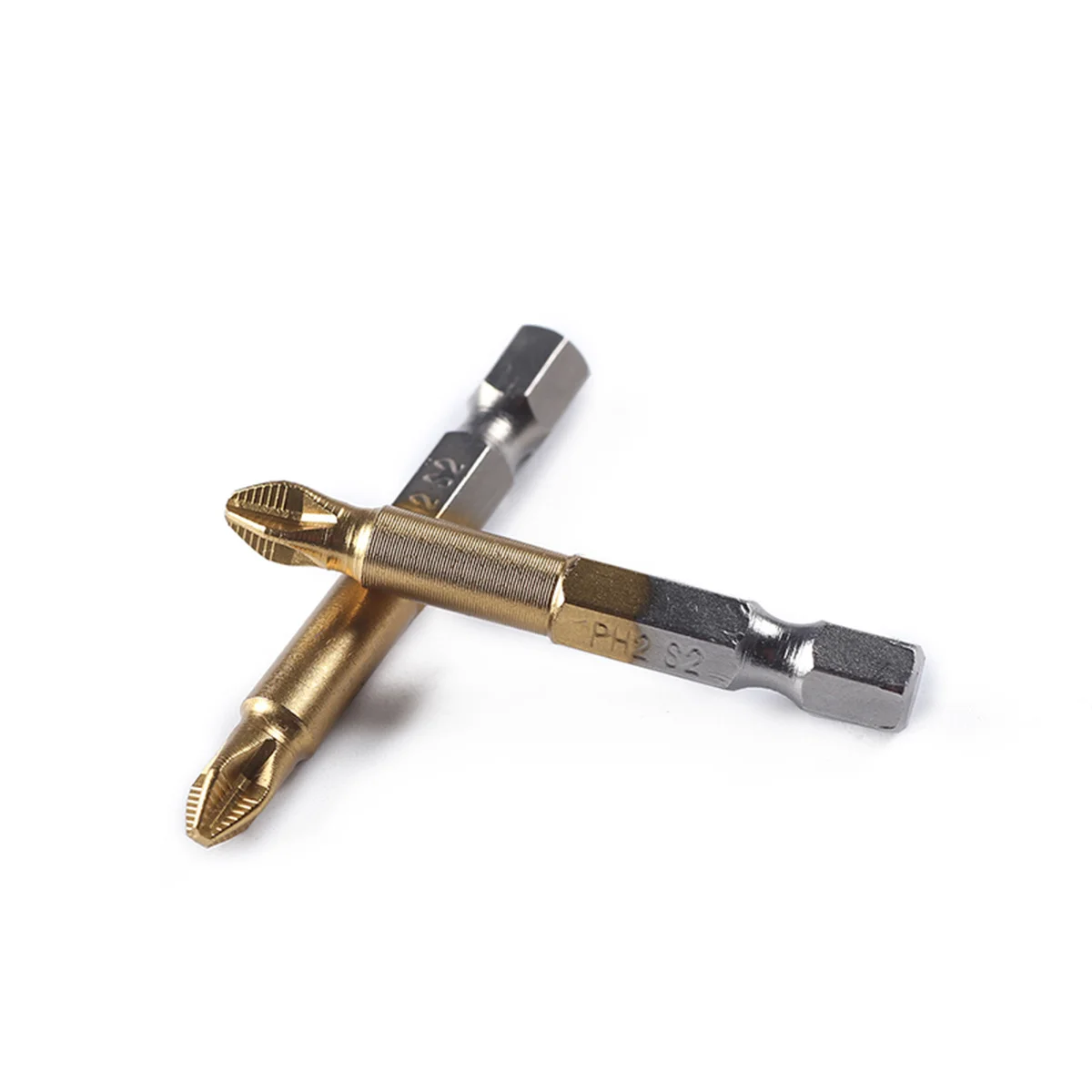 5 stuks antislip titanium gecoate schroevendraaierbits 50 mm Ph2 magnetische zeskant voor mechanische reparatie elektronische apparaten premium legering