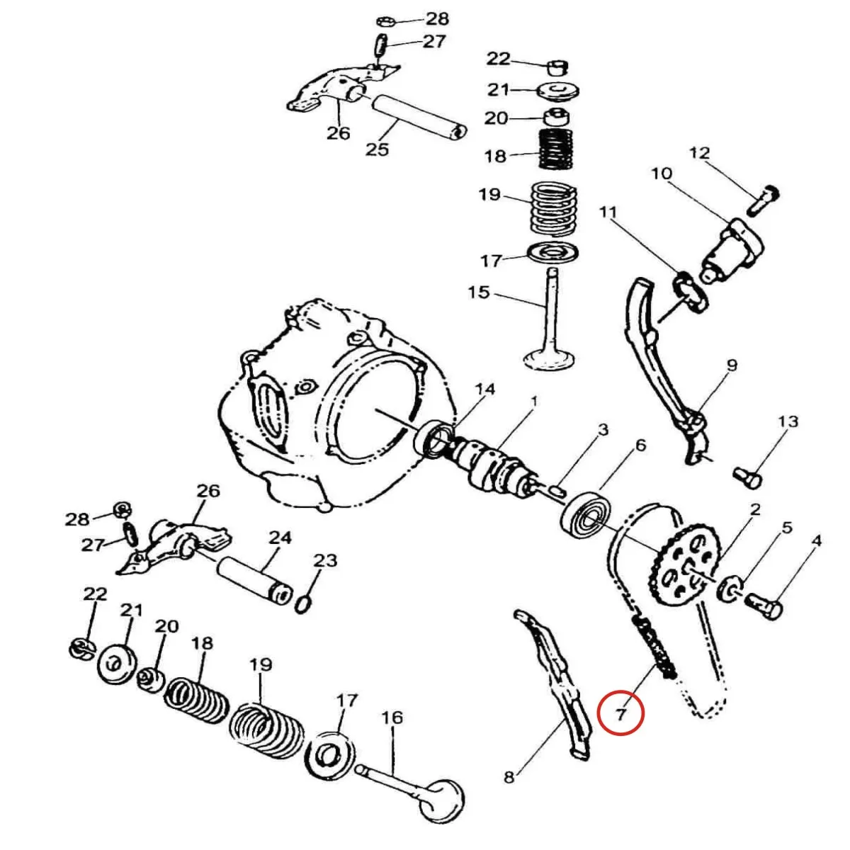 JS250 Timing Chain for Jianshe 250cc FG-130000-0 Quad Parts