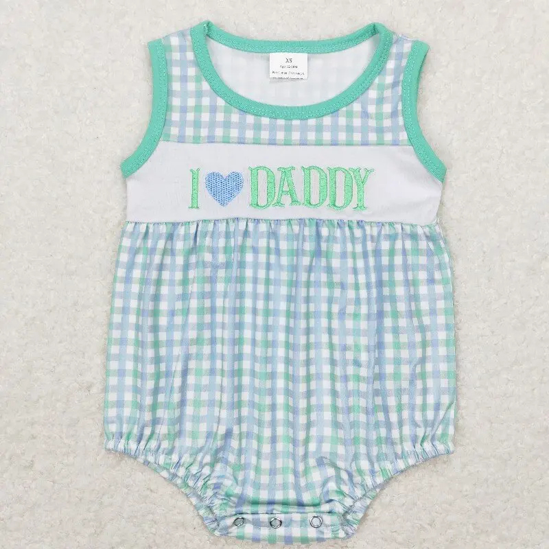 X12.20 SR0517 New summer baby boy rompers embroidered duck striped brown short-sleeved romper