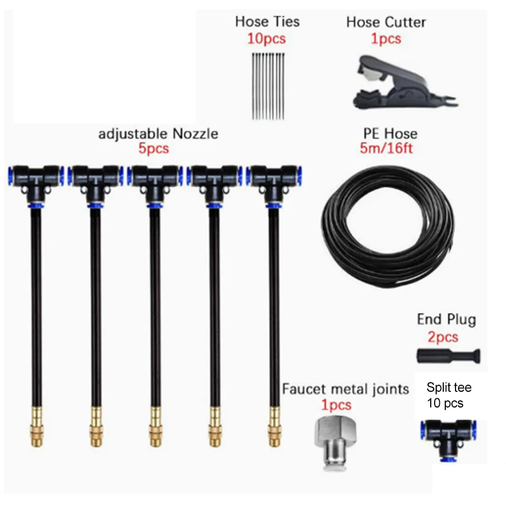 Backyard Misting Mist Cooling System Automatic Watering Cooling And Humidifying Garden System Watering Kit 10m