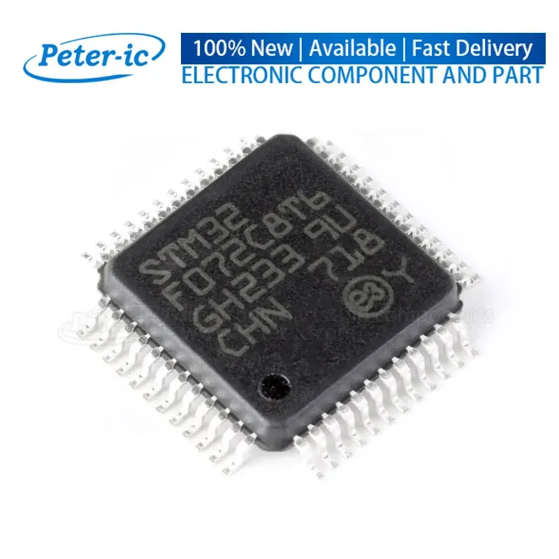 STM32F072C8T6 STM32 F072C8T6 LQFP-48 64KB 1.65V~3.6V ARM-M0 16KB 48MHz 37 Microcontrollers Available Peter-ic(1pcs)