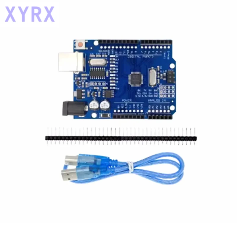 Placa de desarrollo UNO R3 ATmega328P CH340 CH340G para Arduino UNO R3 con cabezal de Pin recto Mini Micro tipo c SMD USB