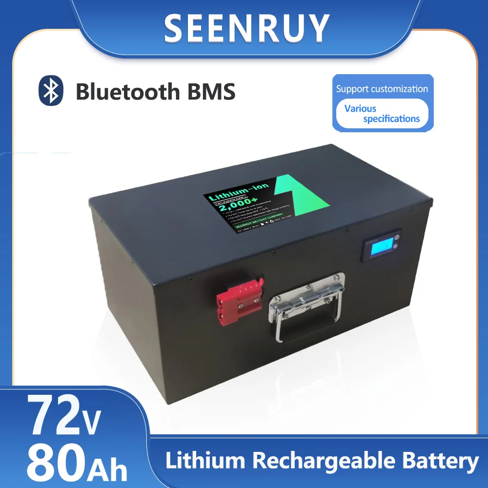 Rechargeable 72V 80Ah Lithium Battery for Electric Tricycle sightseeing car Motorcycle Battery + 10A Charger