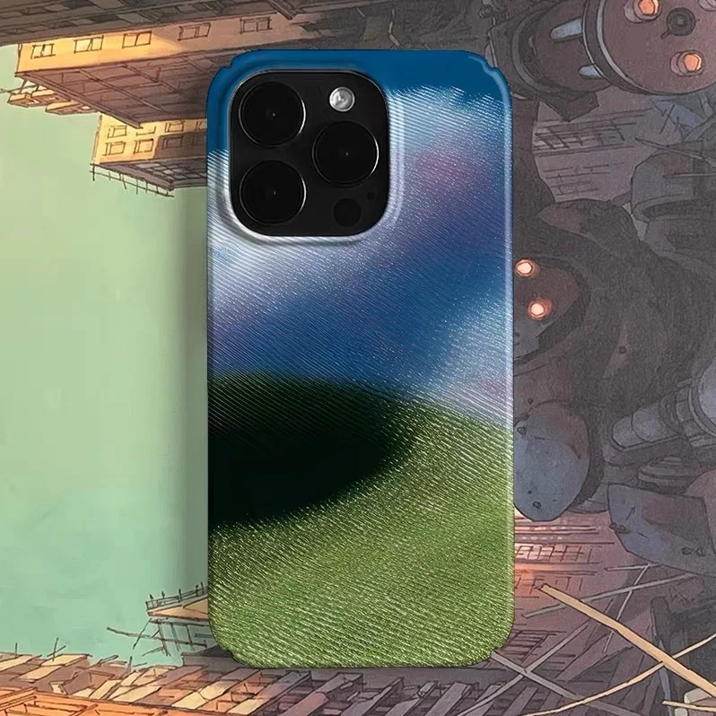 

Ins Blue Blurred Sky Lawn Phone Case for IPHONE 17 Air 16E 15 PROMAX 14 Plus 13 12 MINI 11 PRO 16Plus XR XS Acrylic Phone Cover