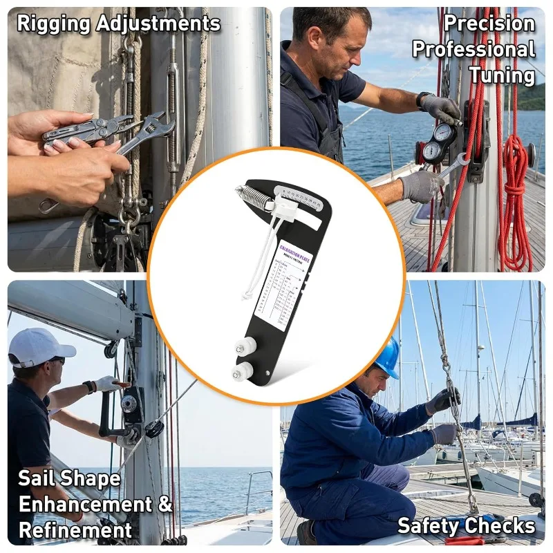 PT-1M 800lbs Segelboot-Spannungsmesser, professionelles, robustes, präzises Seilspannungsmessgerät aus Aluminiumlegierung – Detail 1