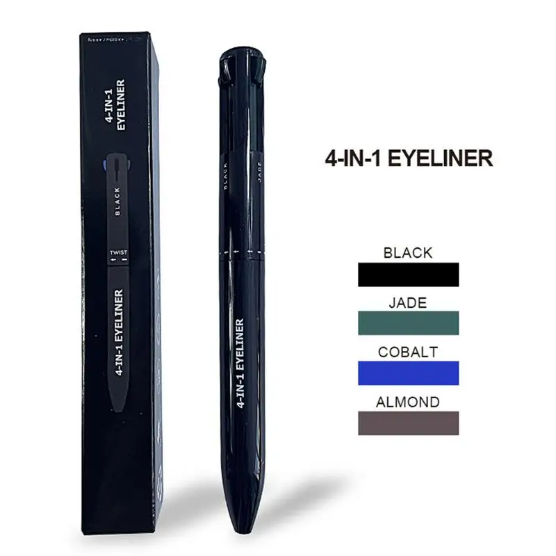 Multi-Effect 4 In 1 Eyeliner Wenkbrauw Potlood Contour Pen Langdurige Waterdichte Cosmetica Eyeliner Make-Up Potlood Lip Liner Pen