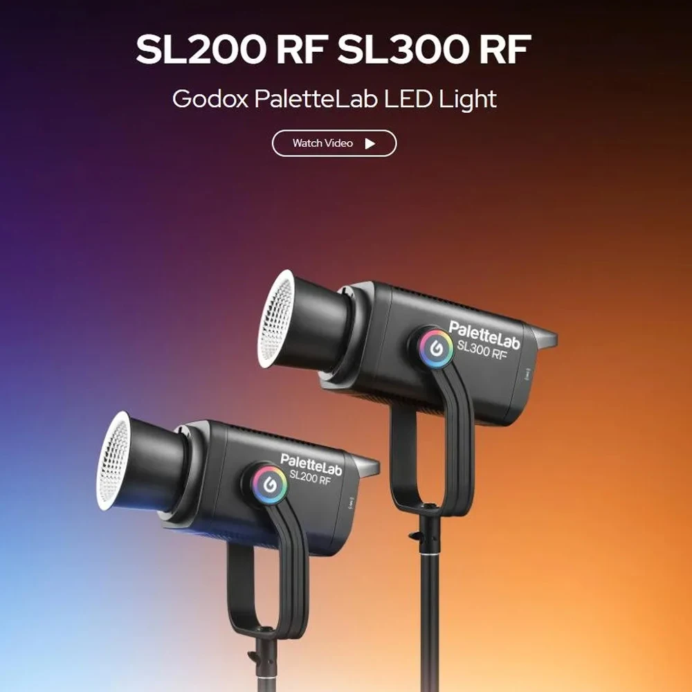 Godox SL200RF SL300RF Palette Lab LED Light 1800-10000K Bowens Mount Photography Fill Light for Live Streaming