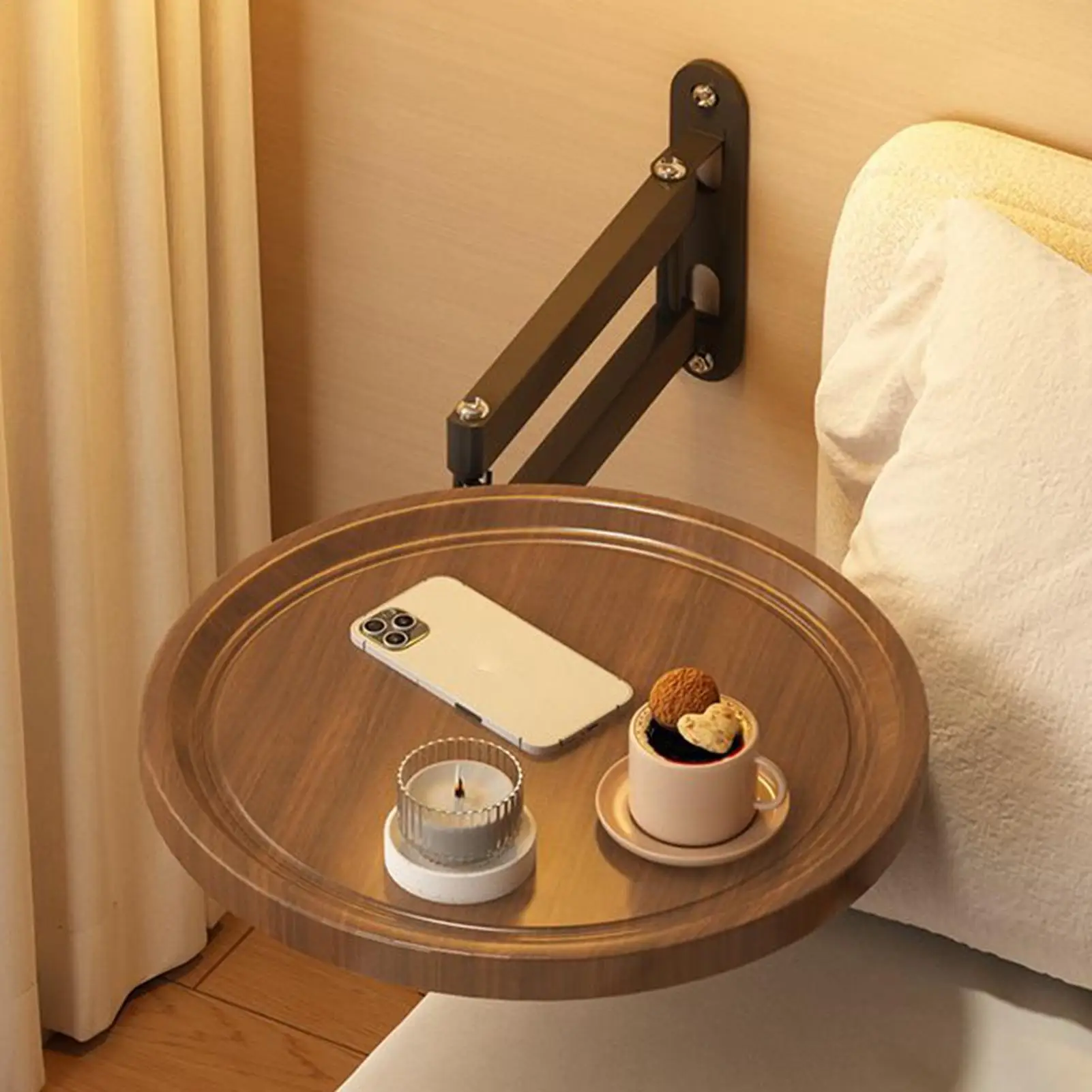 صينية حائط قابلة للطي للسرير مثبتة على الحائط وأريكة مكتب قابلة للسحب وطاولة عائمة لغرفة نوم الشقة وأصحاب المنازل والمستأجرين #3