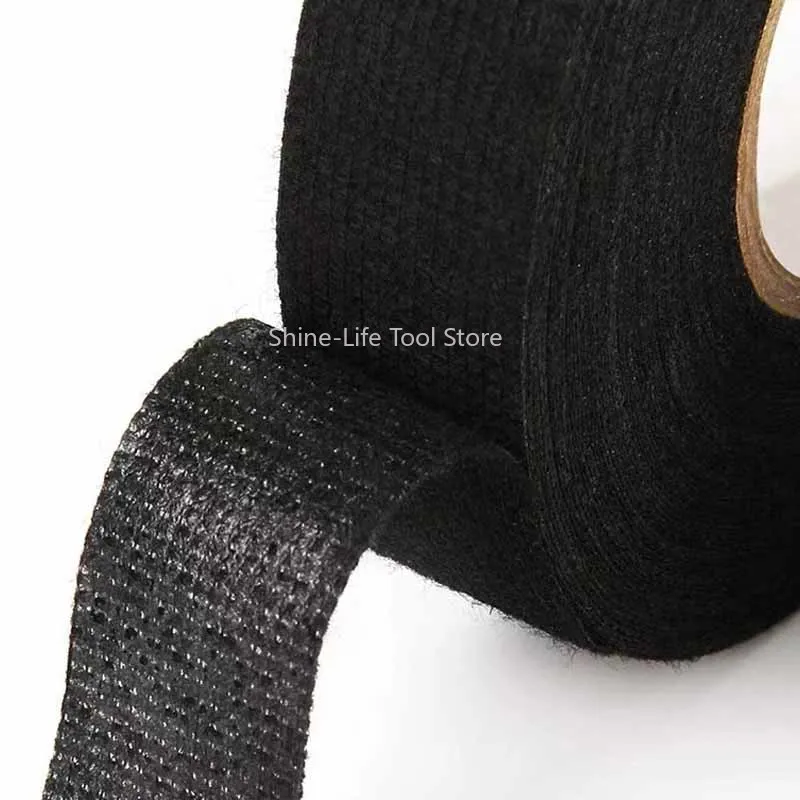 Black Velvet Electrical Insulating Tape Heat Resistant Harness Tapes Insulation Waterproof Cable Organizer Tape Width 9~100mm