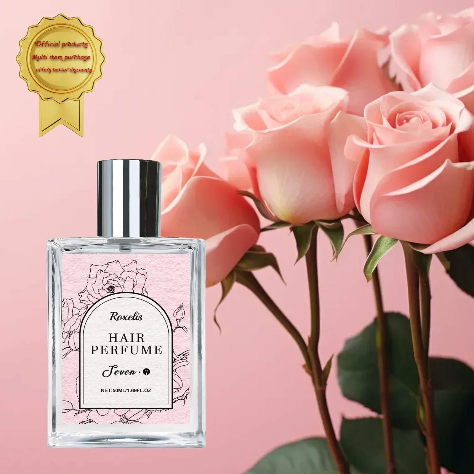 بخاخ عطر روكسيليس روز للشعر والجسم - رائحة طازجة تدوم طويلاً، رذاذ ناعم مرطب |   عطر جلدي ساحر