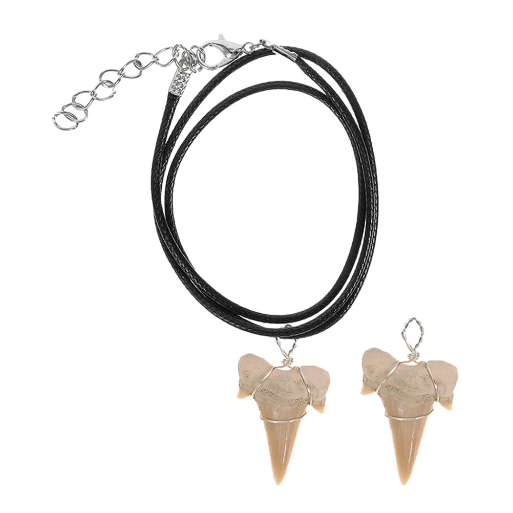 Набор из 1 цепочки с подвеской "Зуб акулы", стильный мужской аксессуар