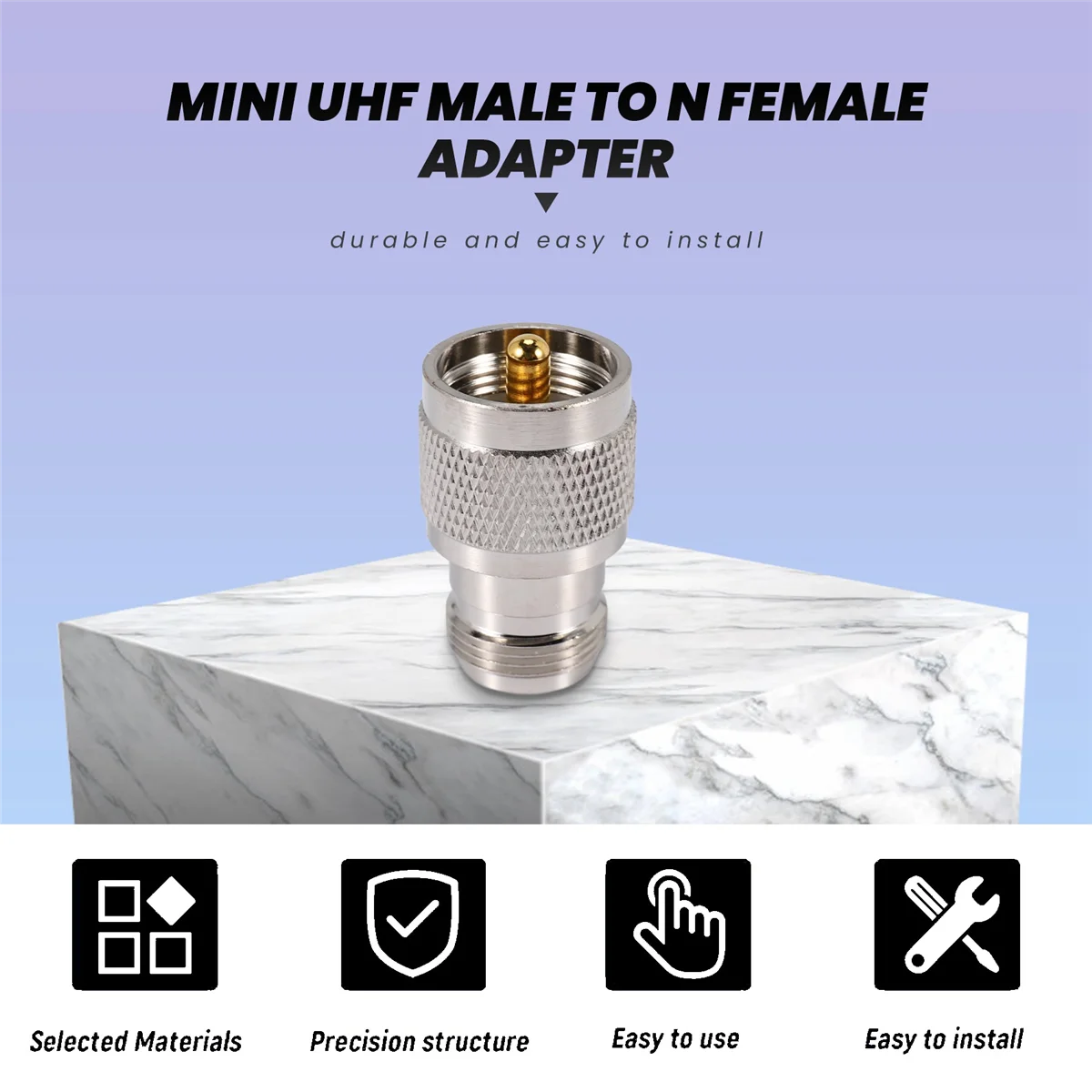 UHF Male PL259 to N Female M/F Straight Coax RF Adapter