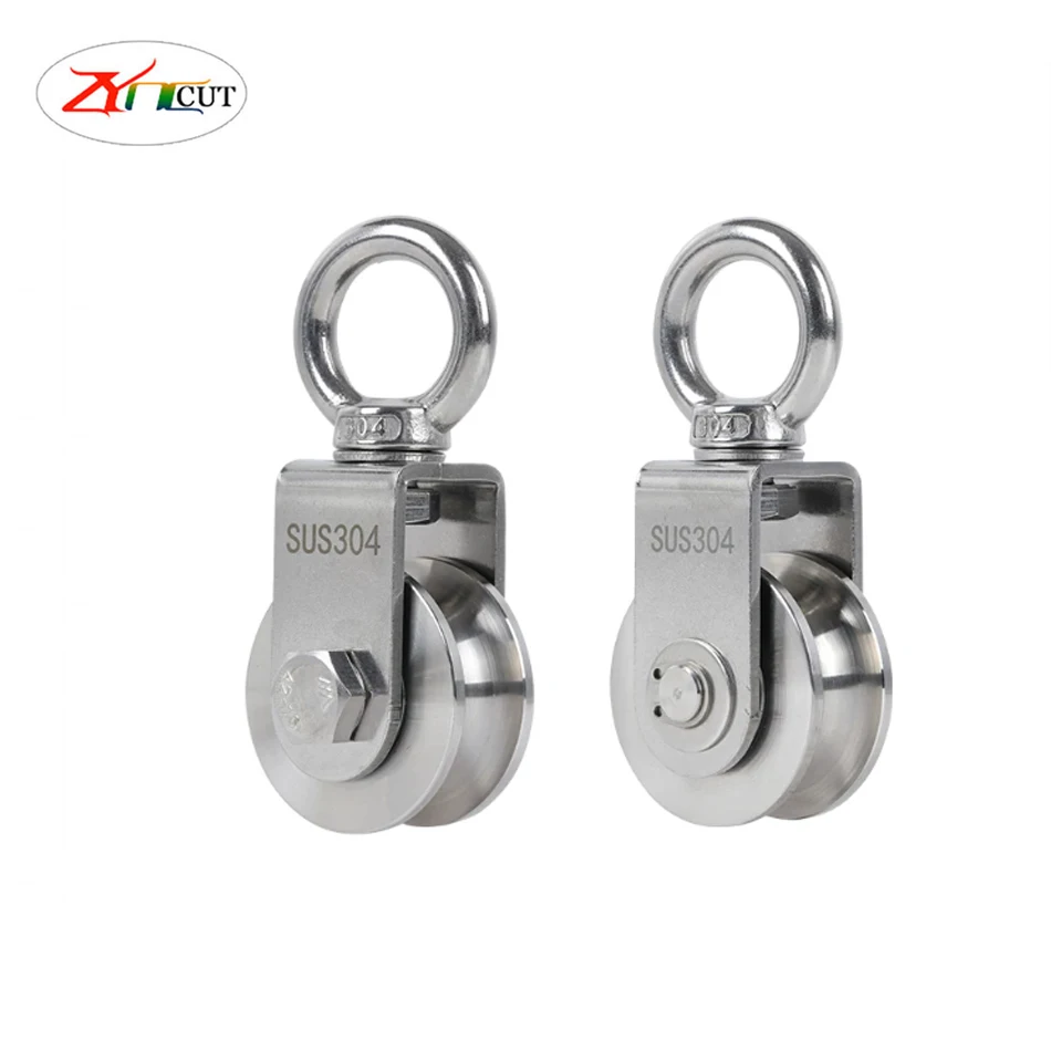 304 stainless steel bearings Lifting rings fixed pulleys lifting wire rope pulleys climbing fitness tension pulleys
