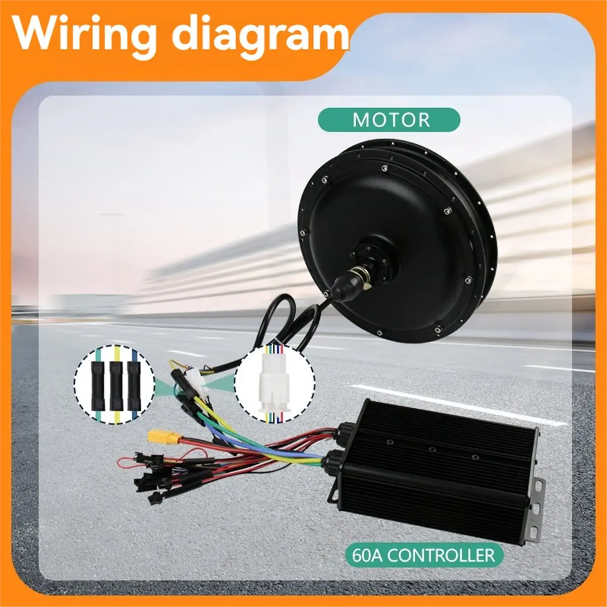 

(ABYM) 48V 60V 72V E-Bike 60A Sine Wave XT150 Controller Three Mode Controller for Electric Bicycle Ebike E-Scooter