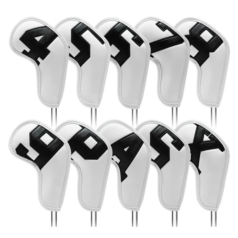 

High-end golf iron head cover Iron head cover Wedge cover 4-9 ASPX 10pcs, 6 colors