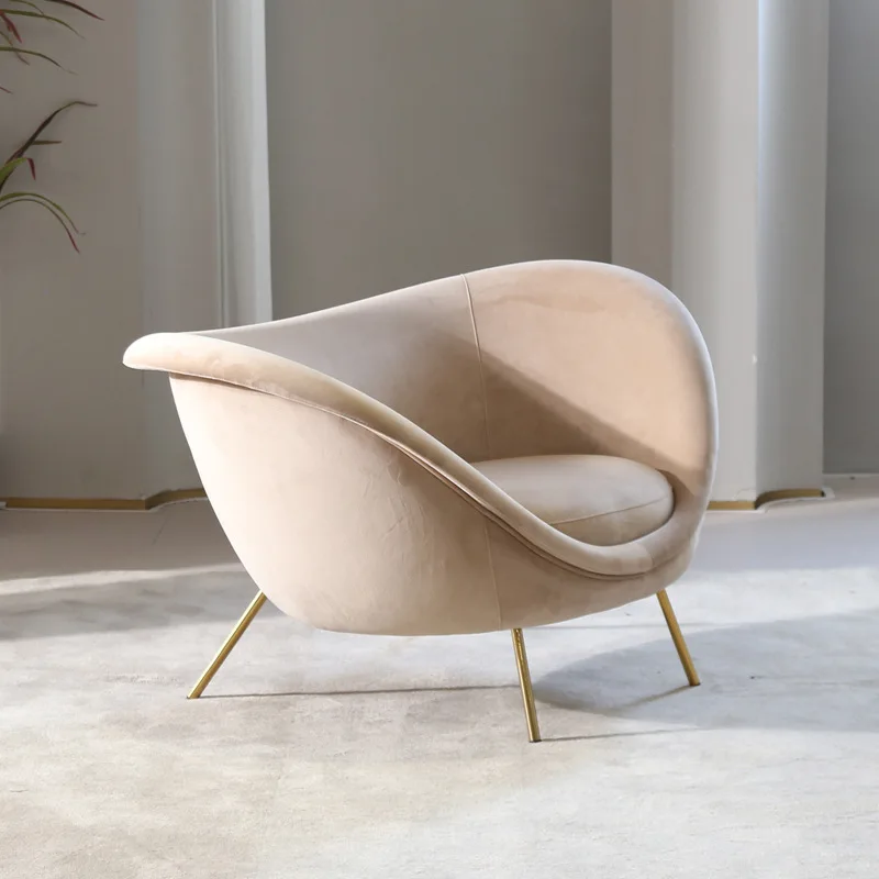 

Nordic designer Internet celebrity ingot chair small apartment living room sofa armchair creative fiberglass leisure chair
