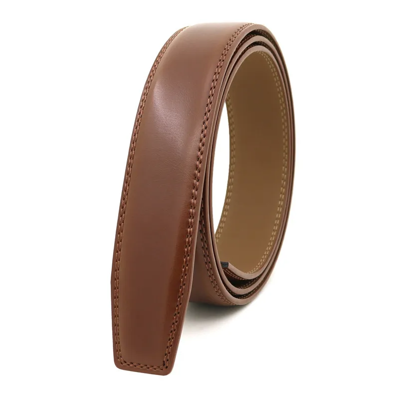 Men\'s Automatic Buckle Belts No Buckle Belt Brand Belt Men High Quality Male Genuine Strap Jeans Belt 3.5cm Mens Belts Luxury