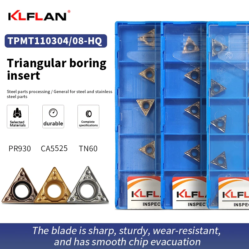 

Hardened Internal Hole Small Triangle Boring Insert TPMT110308, TPMT110304, Stainless Steel, Steel Parts, Wear-Resistant