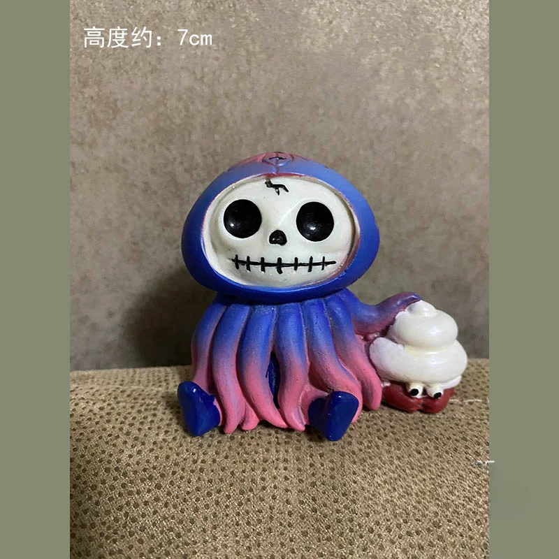 

Jellyfish ice cream skull doll ornament Jellyfish doll living room bedroom