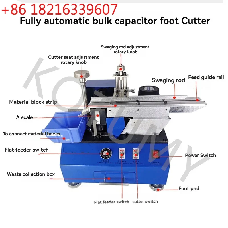 YAO Automatic bulk capacitor foot shearing machine Triode LED foot shearing machine Blade 100-250PCS/Min