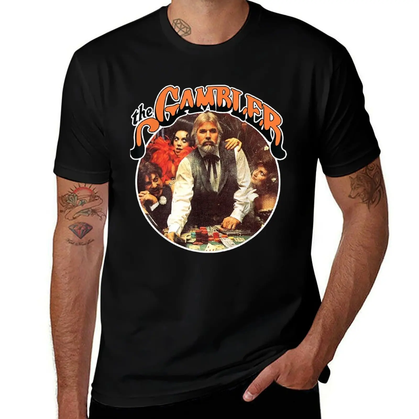 

American Singer Kenny Rogers Vintage The Gambler T-Shirt t shirts for man cotton soft man graphic t shirt