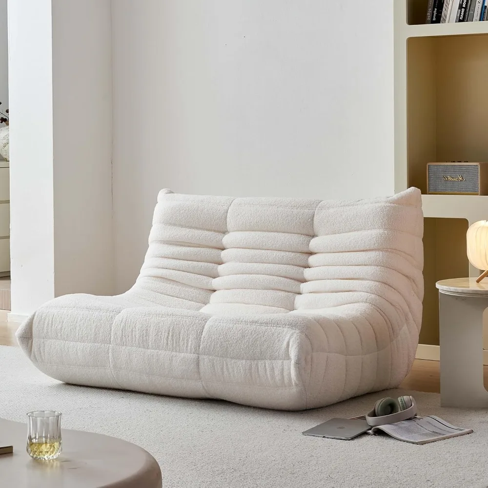 

Bean Bag Chair For Adults, Oversized Loveseat Fireside Chair Comfy Lazy Floor Sofa, 2 Seater Lazy Sofa Couch Memory Foam Bean Ba