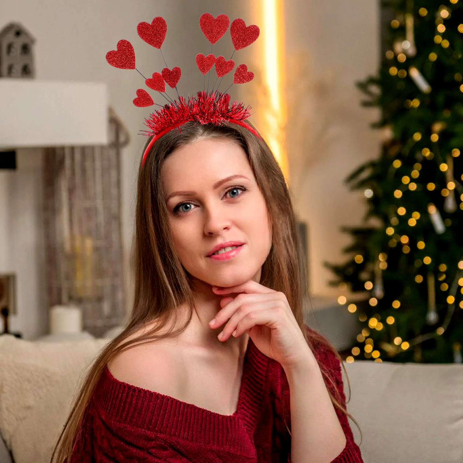 

1Set Valentines Day Cupid Bow Arrow Hairband Heart Headband Costume Accessories Party Cosplay Supplies Romantic Cupid Props