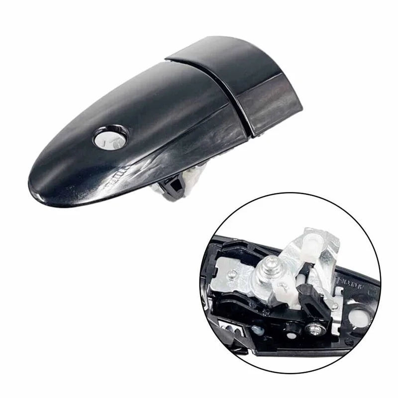 Front Driver Left Exterior Door Handle Assembly Black for Honda CRZ CR-Z 2011-2015 with Key Hole Type 72181-SZT-003ZA