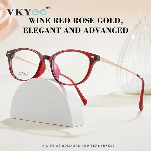 Imagen 2 del producto VICKY, gafas de lectura con luz azul para mujer, diseño de montura pequeña ovalada, Simple y elegante, prescripción personalizable M8240