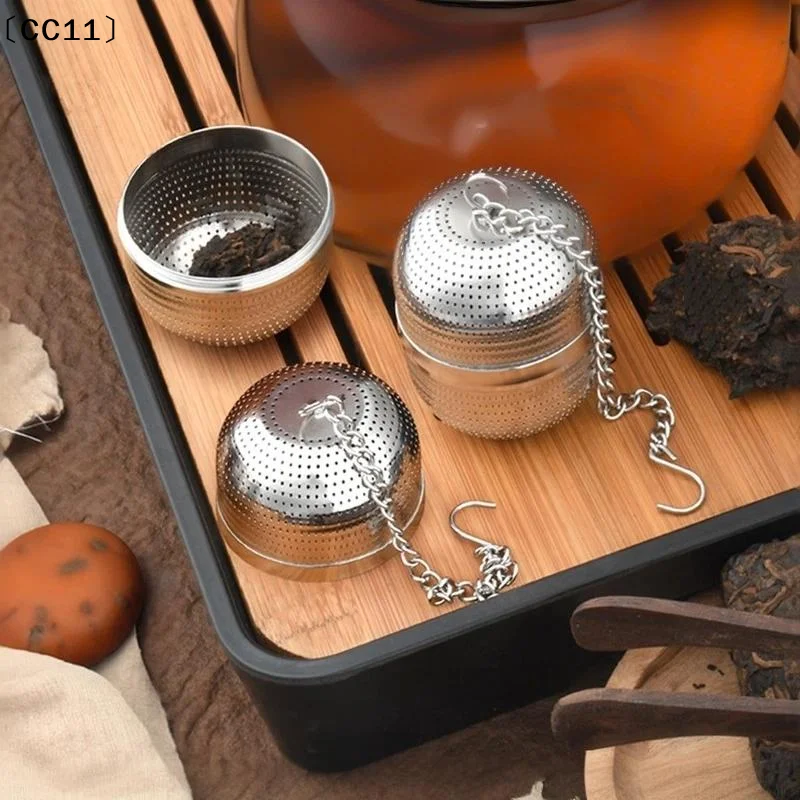 Stainless Steel Tea Infuser With Chain Fine Mesh Filters For Tea Spice Coffee Diffuser Teaware〔CC11〕