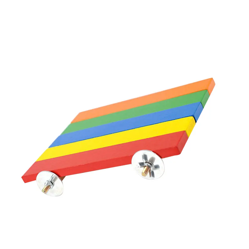 

Rainbow Hamster Platform Small Pet Climbing Toy Durable Wood Material Easy Install Pets House Decor Ornament Bird