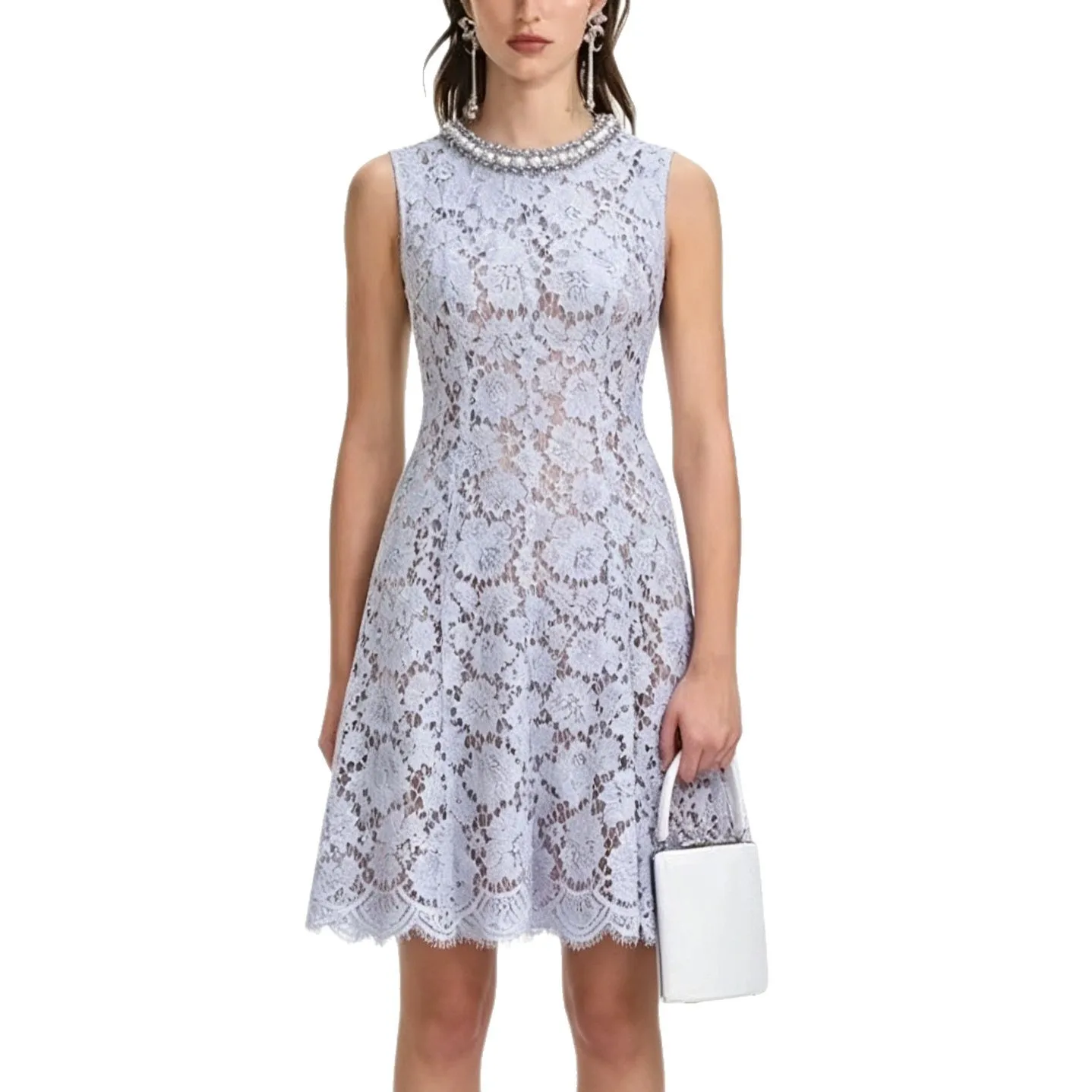 Slim Fit Single Dress with High Waist Mini Length Elegant Private Celebrity Style Zipper Closure Short Dress Summer for Women