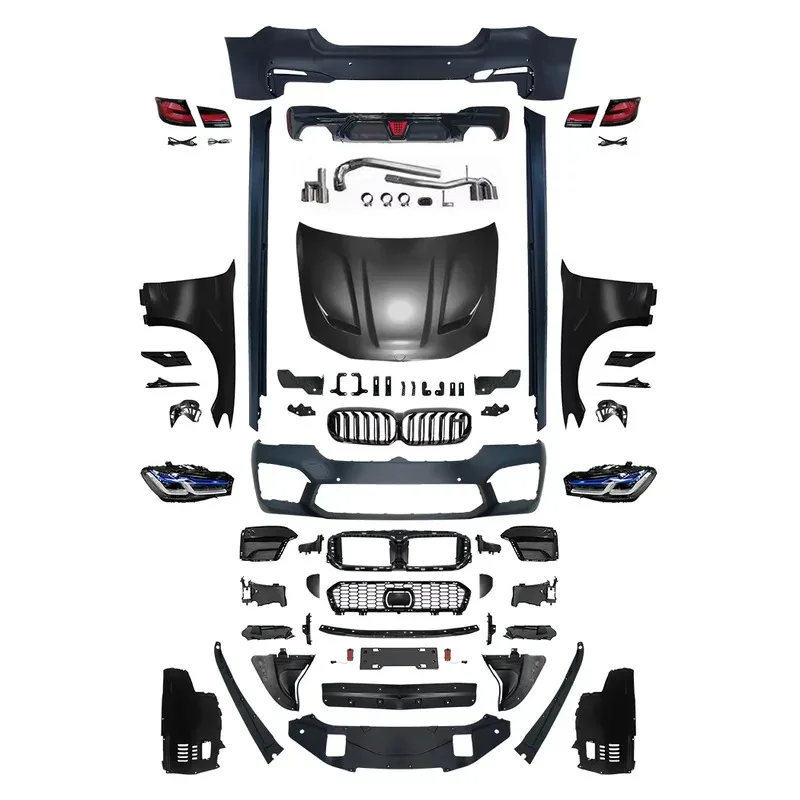 

Лучшее качество 5-й серии F10 Обновление до G30 M5CS Bodykit для s 2021, передний бампер, задний бампер, передняя решетка, детали кузова автомобиля