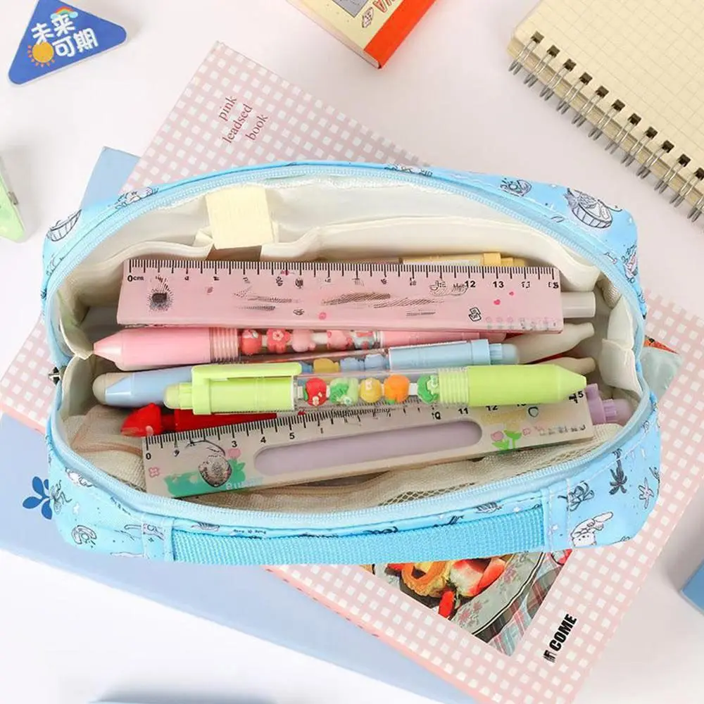 Multifunctional Multilayer Pen Bag Large Capacity Multifunctional Stationery Bag Stationery Storing Bag Students