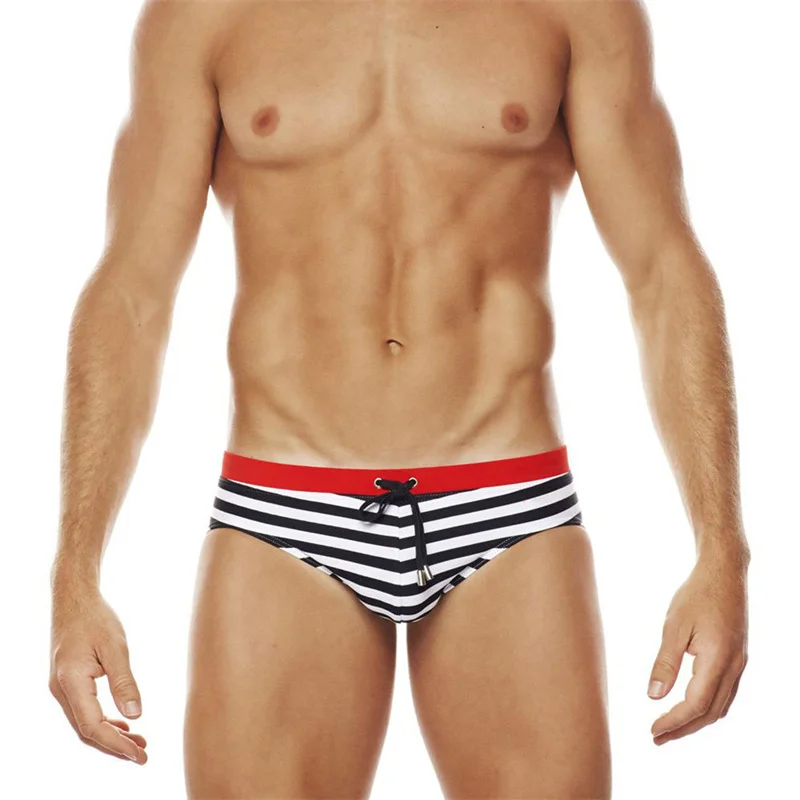 Mens Swimwear Underwear Waterproof  Brief Sexy Swimsuit Swimming Trunks for Bathing Man Swimming Short swith/without pad