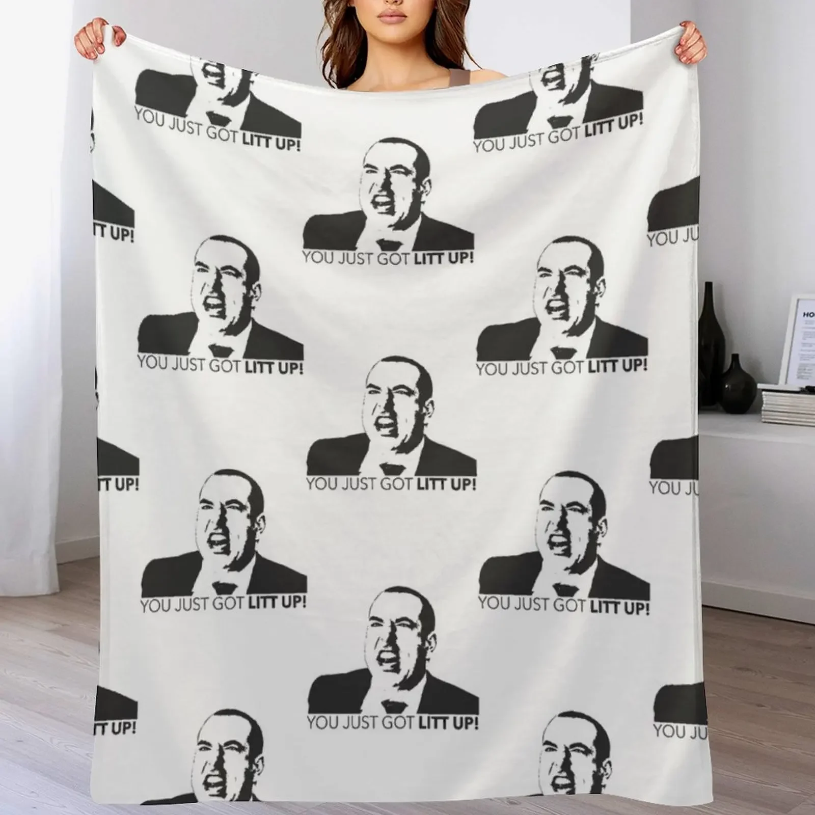 

Suits Louis Litt You Just Got Litt Up Throw Blanket