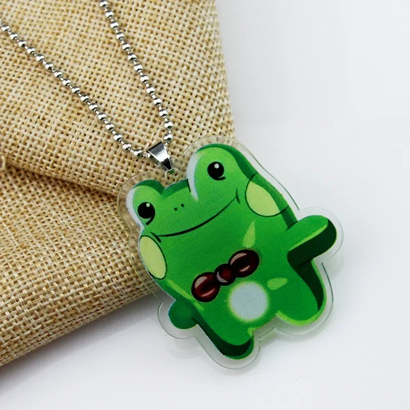 Cute Frog Acrylic Keychain Killing Stalking Pendant Key Chain for Women Men Keyring Jewelry Gift