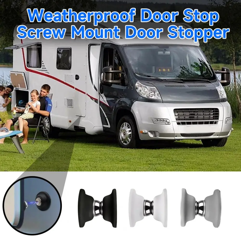 RV Door Stopper Magnetic Adhesive Screw Mount Anti-collision Noise Canceling Motor Homes Trailer Boats Door Catch Holder