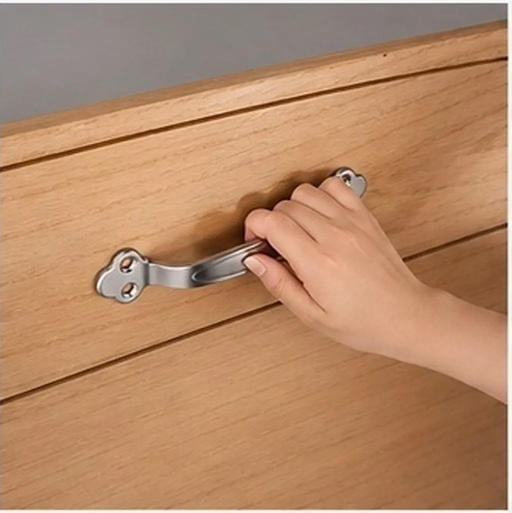 10Pcs Stainless Steel Cabinet Handles Modern Sleek Arched Design Ergonomic Grip Heavy Duty for Kitchen Bathroom Office Furniture